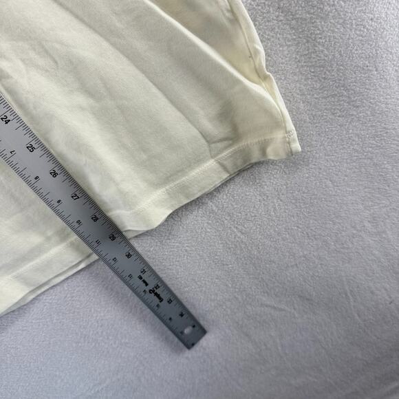 J Crew Shirt Men's large Ivory Garment Dyed Relaxed Fit Solid Preppy Boxy NEW - Picture 3 of 7